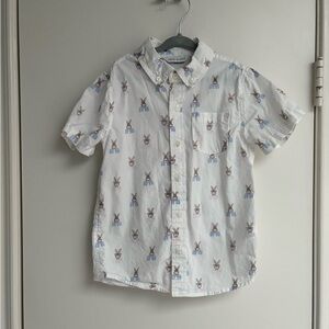 Janie and Jack White and Blue Button Down Shirt